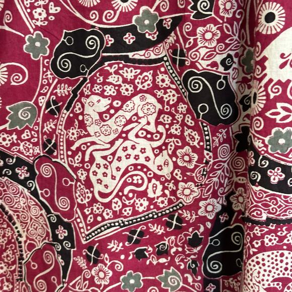 Isabel Marant Etoile Floral Dog Pattern Top Size 40 (US 8) Purple Pink Fuschia - Picture 7 of 9